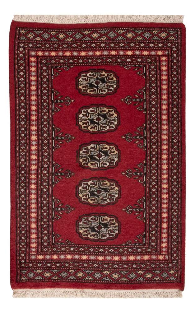 Pakistan Teppich 62x92cm - Orientteppich - rot
