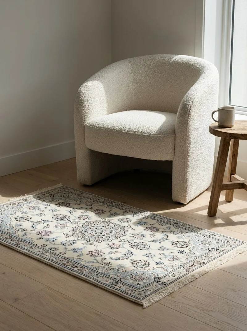 Nain 6La · Handgeknüpft – Beige, 98x61 cm