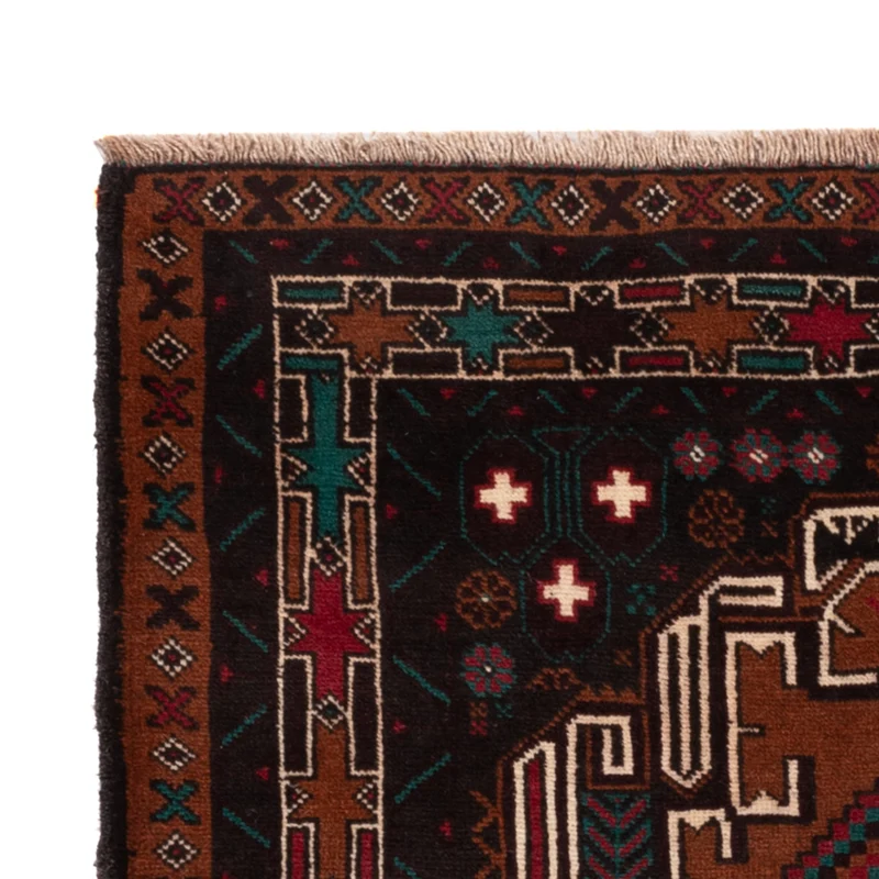 Belutsch Teppich - 90 x 140 cm - mehrfarbig