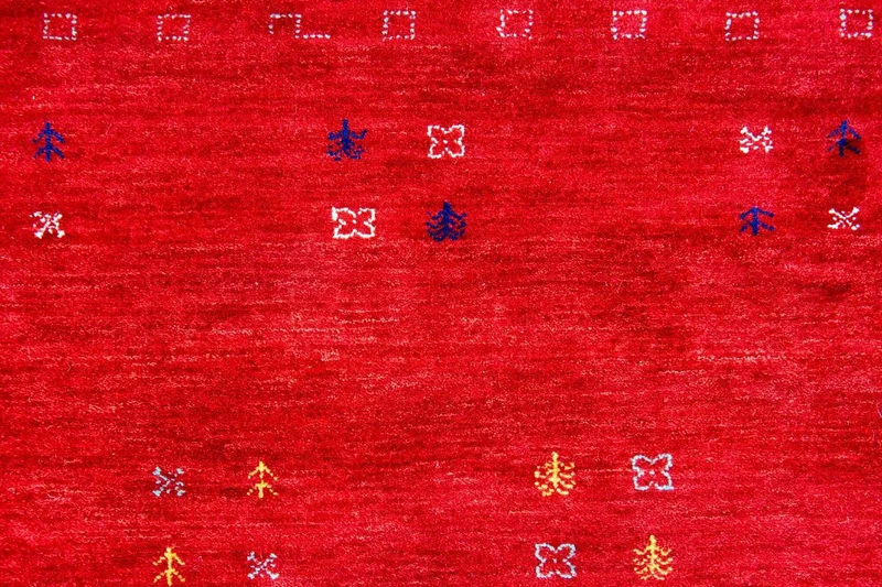 Gabbeh Teppich - Loribaft Indus 300 x 400 cm - rot