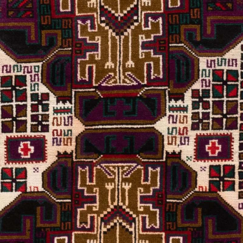 Belutsch Teppich - 84 x 134 cm - mehrfarbig