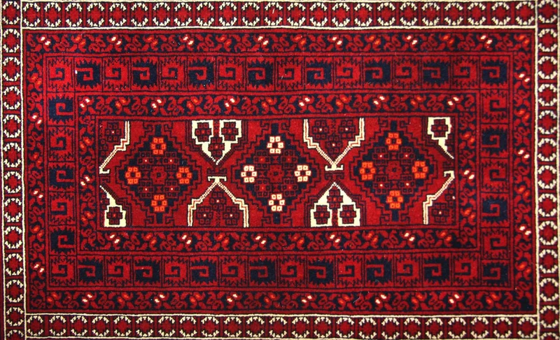 Afghan Teppich 170 x 250 cm - rot