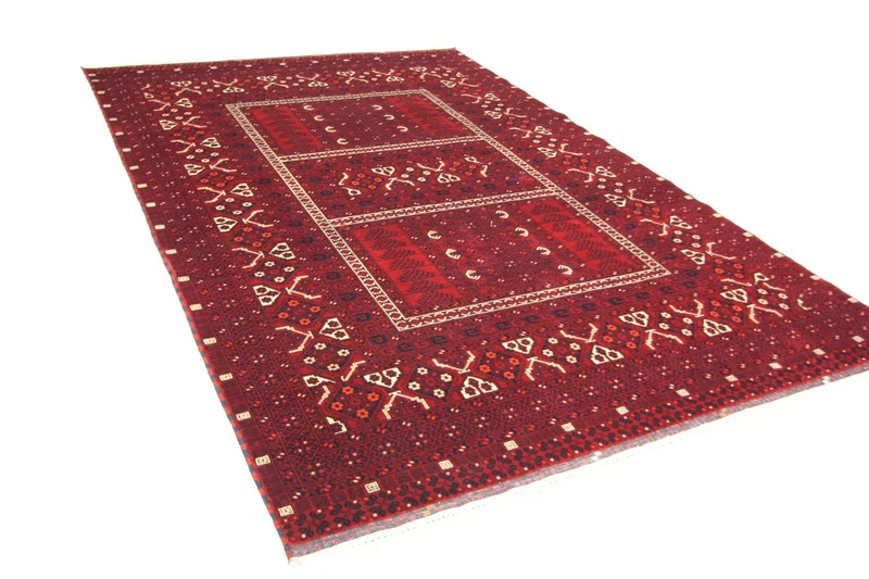Afghan Teppich 170 x 250 cm - rot