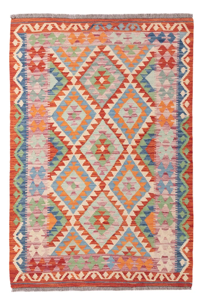 Kelim Maimene Teppich 99x147cm - bunt