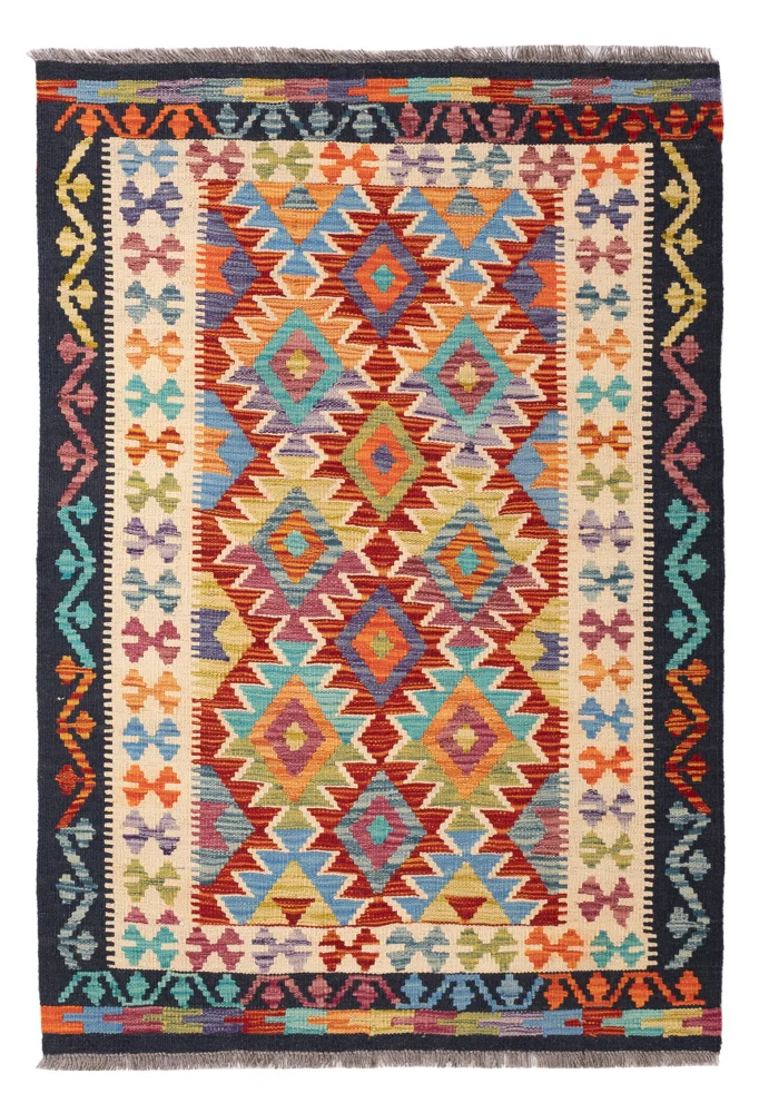 Kelim Maimene Teppich 99x150cm - bunt