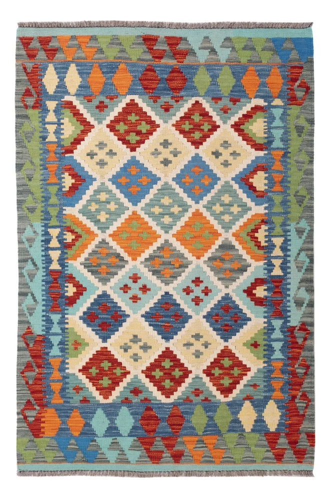 Kelim Maimene Teppich 100x148cm - bunt
