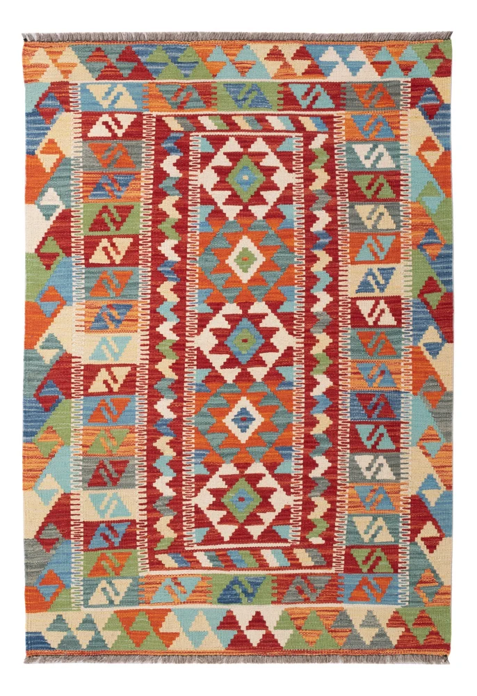 Kelim Maimene Teppich 99x145cm - bunt