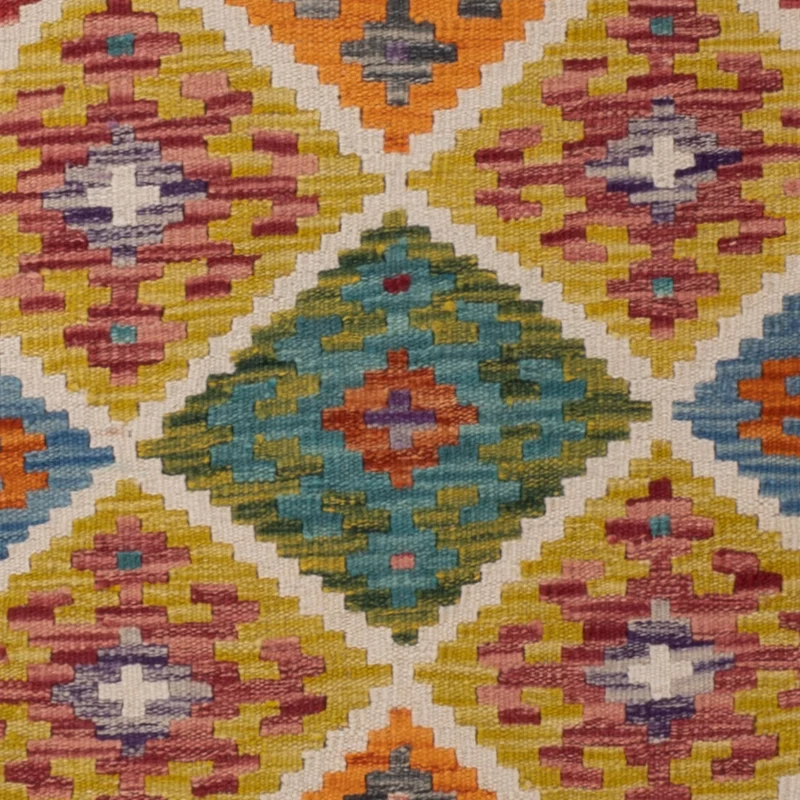 Kelim Teppich - Splash - 100 x 141 cm - bunt
