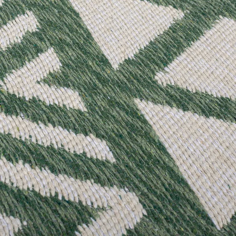 Geometrischer Teppich - Decio Teo Grün