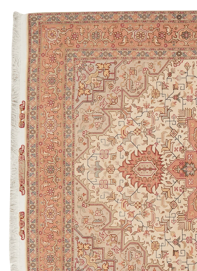 Tabriz 50 Raj · Handgeknüpft – Orange, 203x153 cm