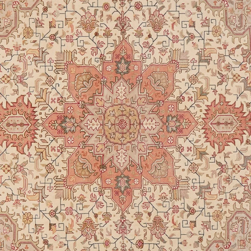Tabriz 50 Raj · Handgeknüpft – Orange, 203x153 cm