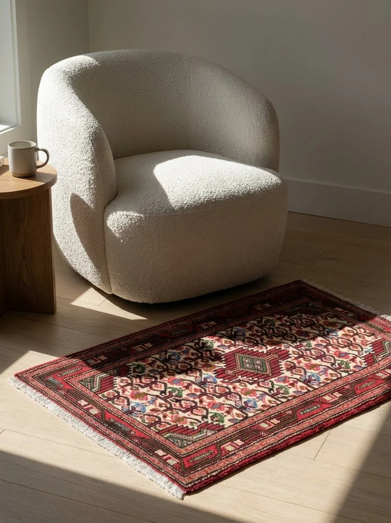 Assadabad · Handgeknüpft – Beige, 96x60 cm