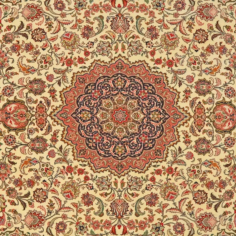 Tabriz 50 Raj · Handgeknüpft – Beige, 300x201 cm