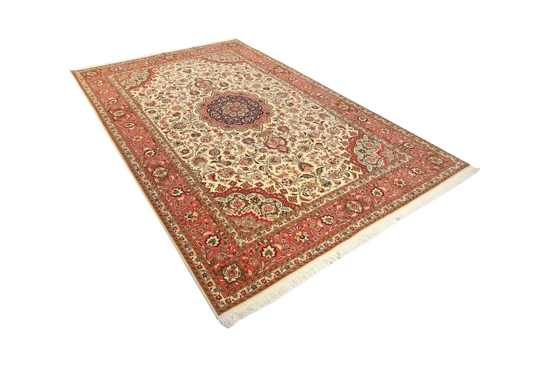 Tabriz 50 Raj · Handgeknüpft – Beige, 300x201 cm