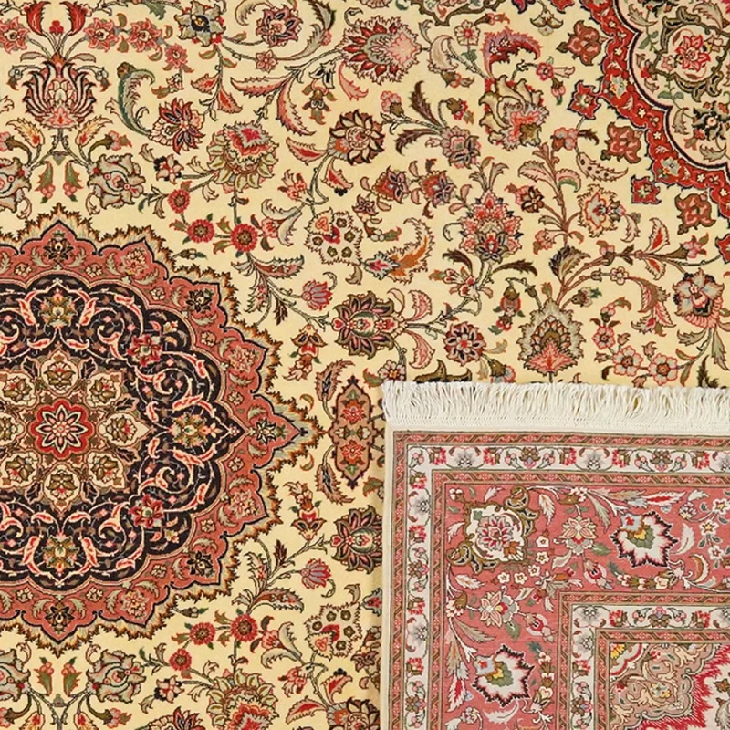 Tabriz 50 Raj · Handgeknüpft – Beige, 300x201 cm