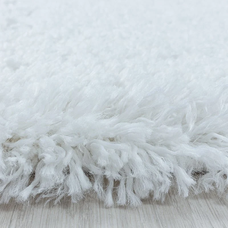 Hochflor Teppich - Fuzzy Weiß