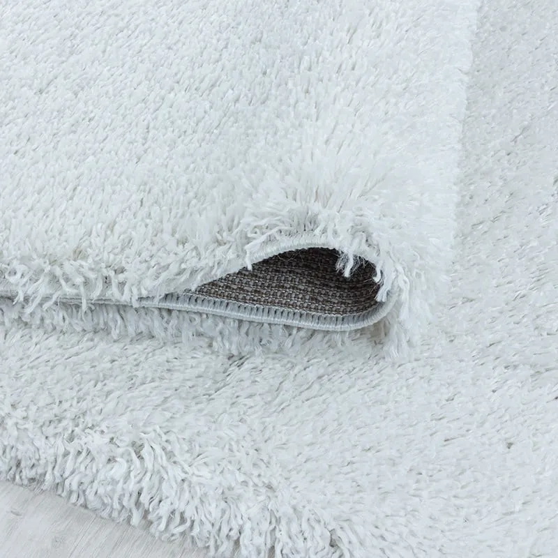 Hochflor Teppich - Fuzzy Weiß