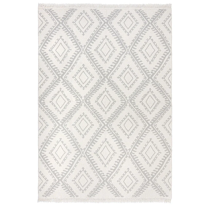 Geometrischer Teppich - Decio Alix Grau