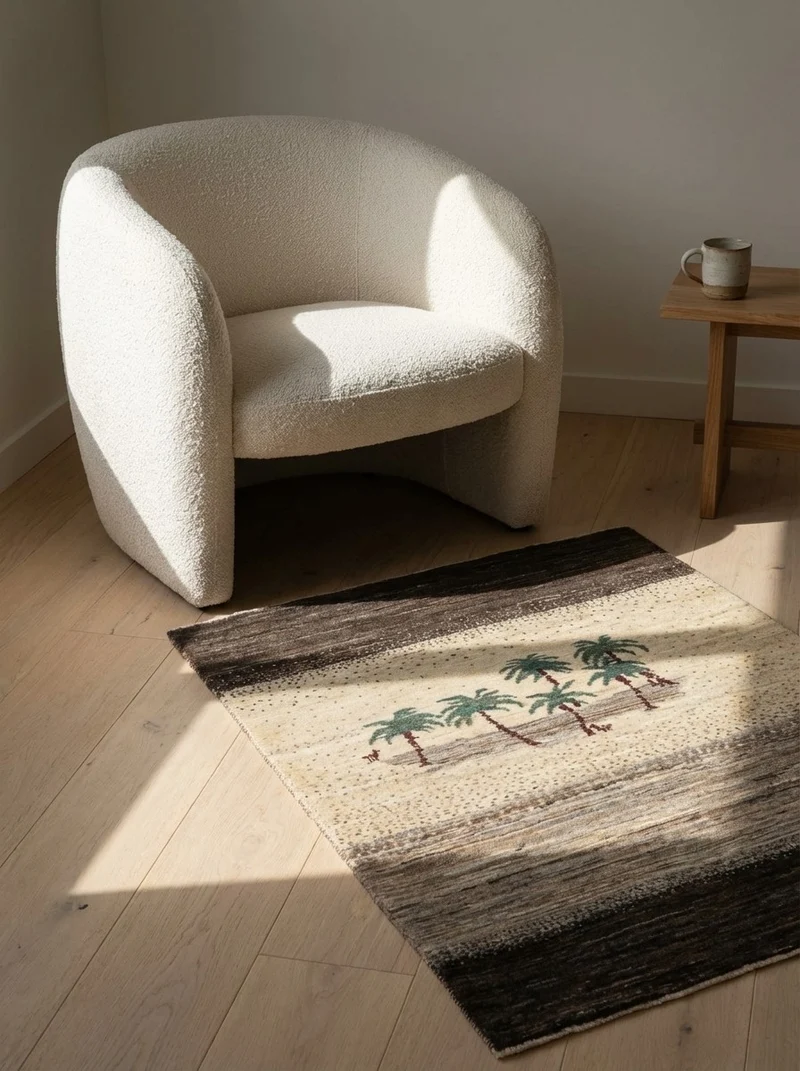 Rizbaf · Handgeknüpft – Beige, 123x82 cm