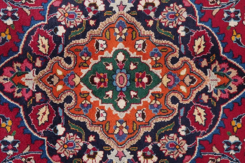 Mashad · Handgeknüpft – Rot, 286x198 cm