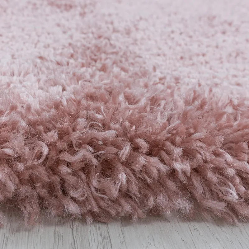 Hochflor Teppich - Fuzzy Rosa