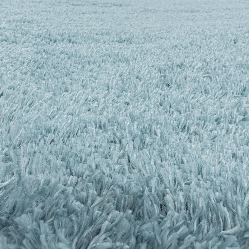 Hochflor Teppich - Fuzzy Hellblau