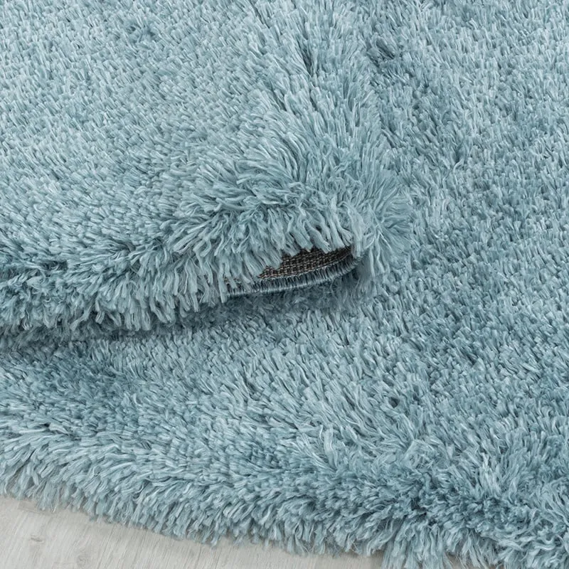 Hochflor Teppich - Fuzzy Hellblau