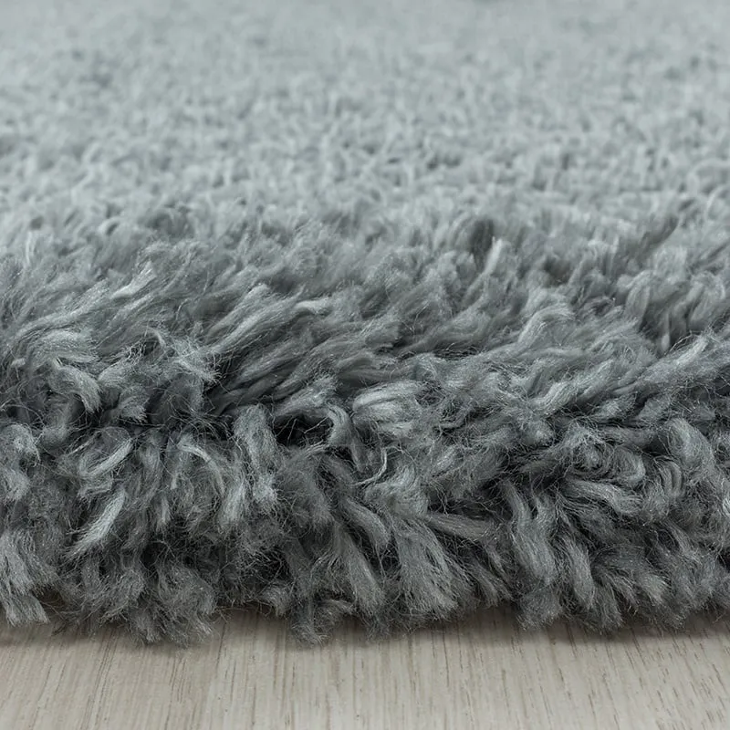 Hochflor Teppich - Fuzzy Grau