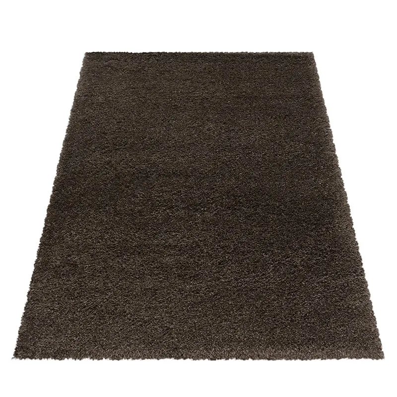 Hochflor Teppich - Fuzzy Braun