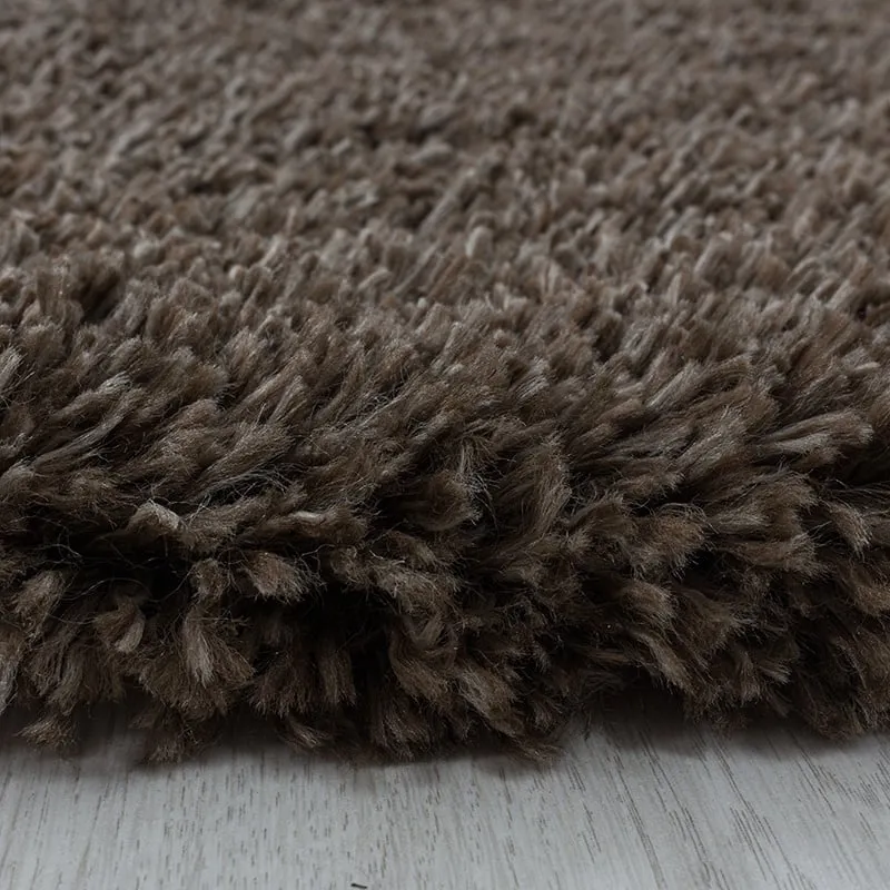 Hochflor Teppich - Fuzzy Braun