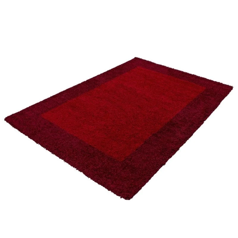 Hochflor Teppich - Edge Rot