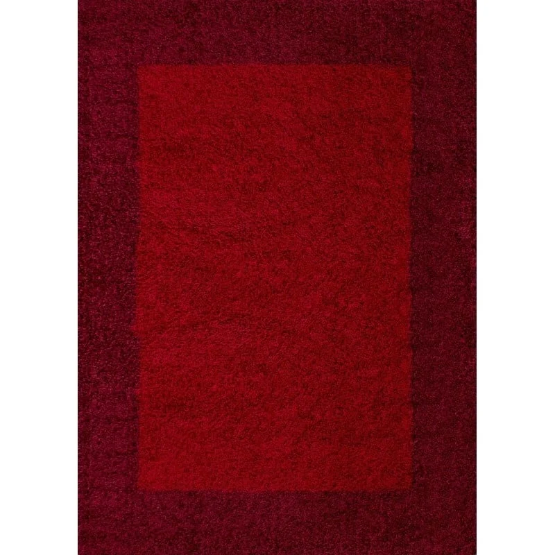 Hochflor Teppich - Edge Rot