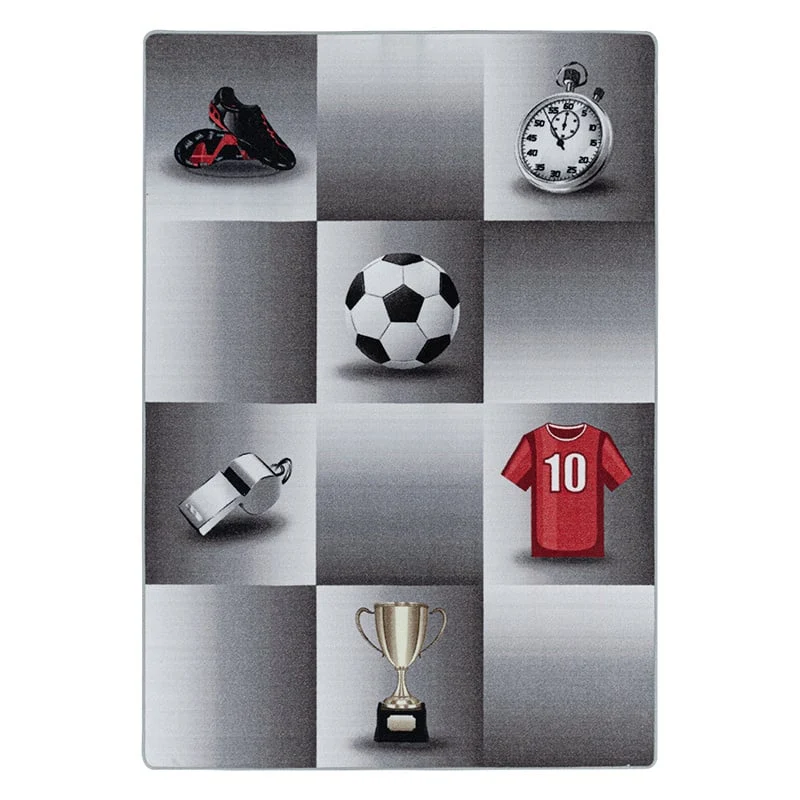 Fußballteppich - Pleun Champion Grau