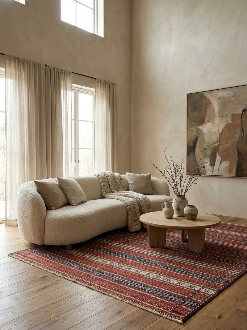 Kelim Kordi · Handgewebt – Beige, 244x169 cm
