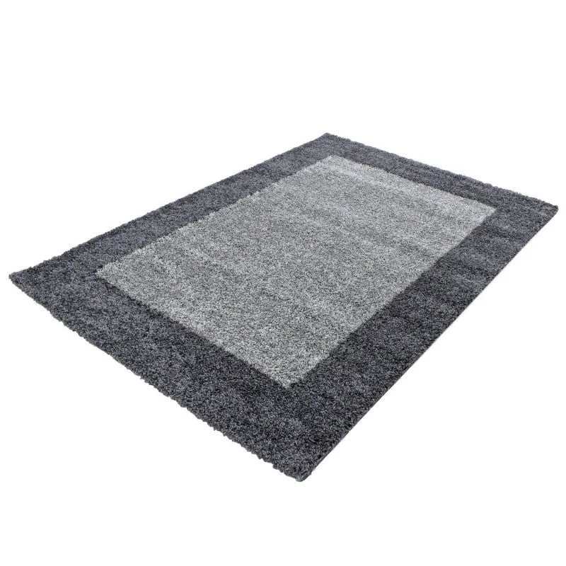 Hochflor Teppich - Edge Grau