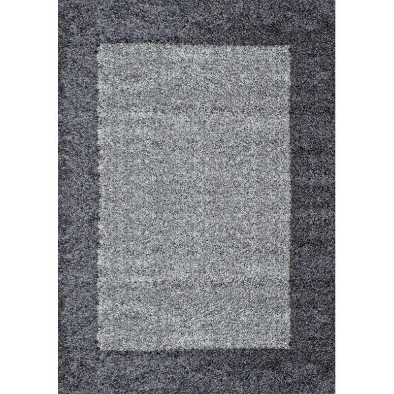 Hochflor Teppich - Edge Grau