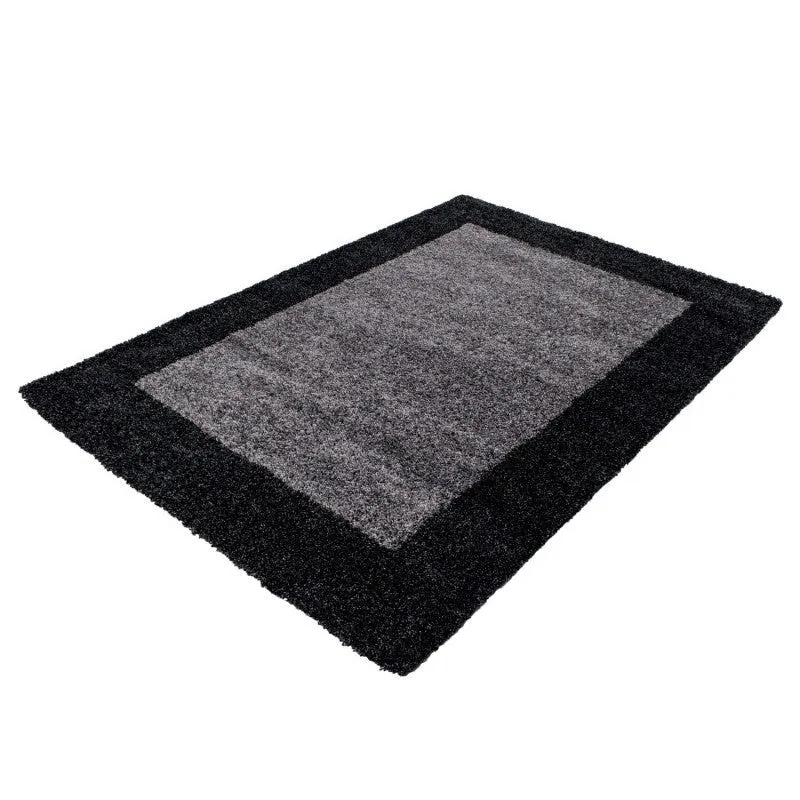 Hochflor Teppich - Edge Schwarz