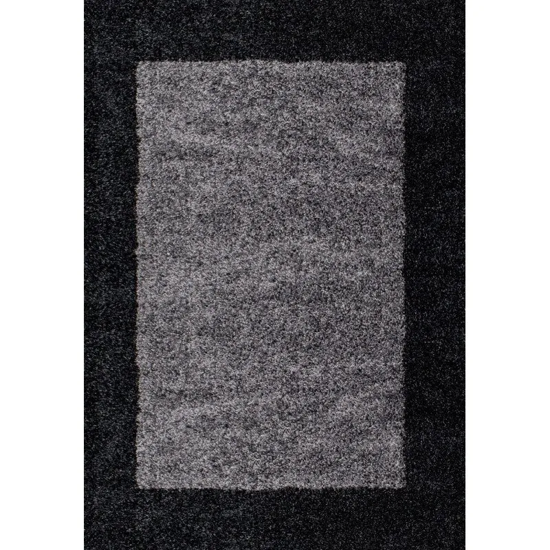 Hochflor Teppich - Edge Schwarz