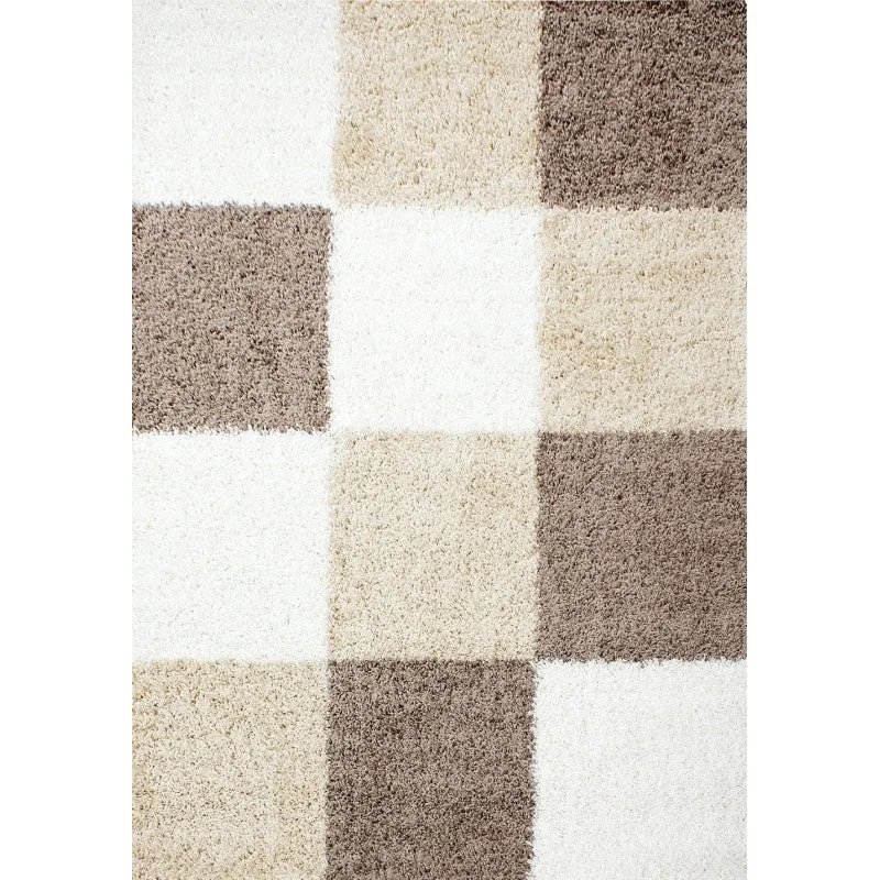 Hochflor Teppich - Cube Mokka