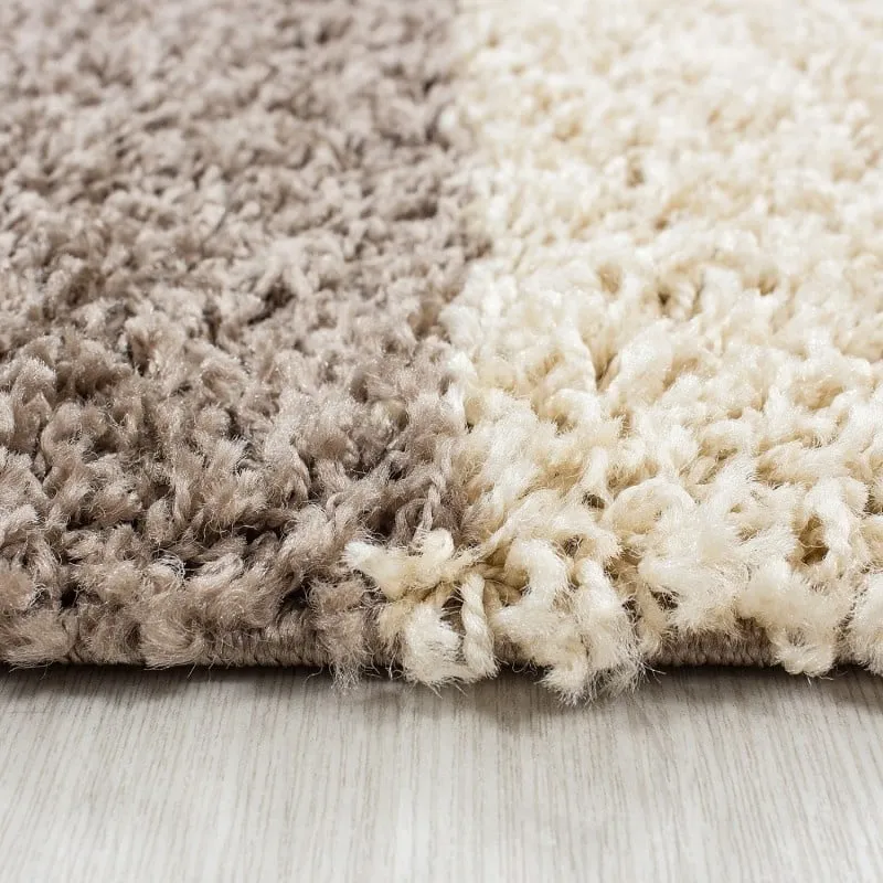 Hochflor Teppich - Cube Mokka