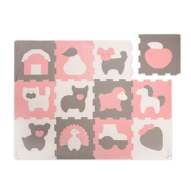 Foam Puzzlematte - Sam Bauernhof Rosa