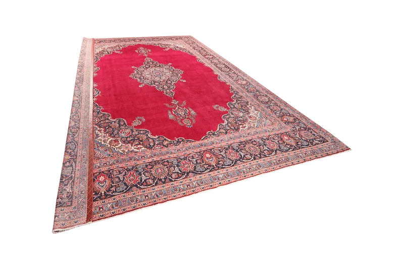 Kashan · Handgeknüpft – Rot, 432x324 cm
