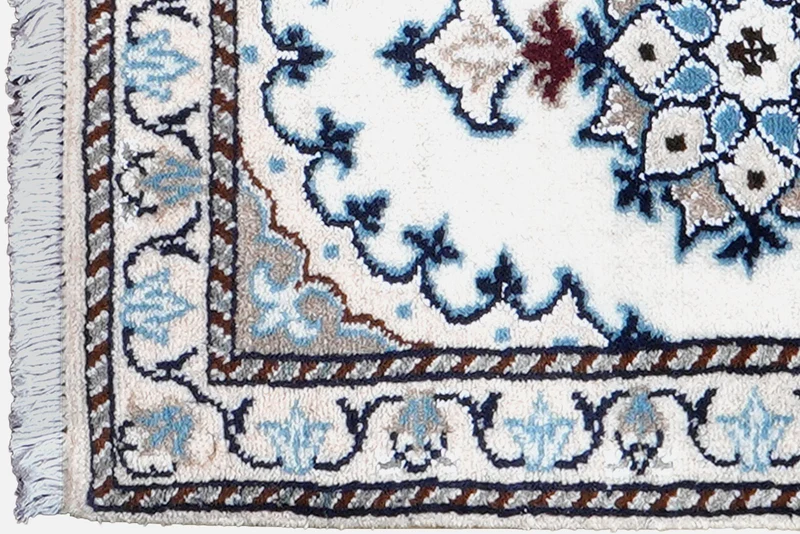 Nain 12La · Handgeknüpft – Beige, 62x39 cm