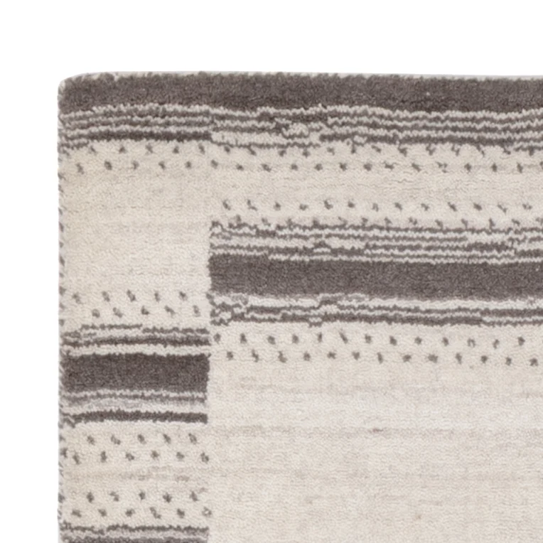 Loribaft Loom Teppich 60x90cm - Wollteppich - naturweiß