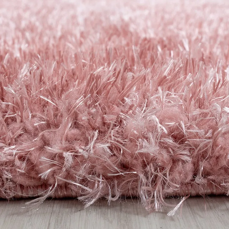 Hochflor Teppich - Blushy Rosa