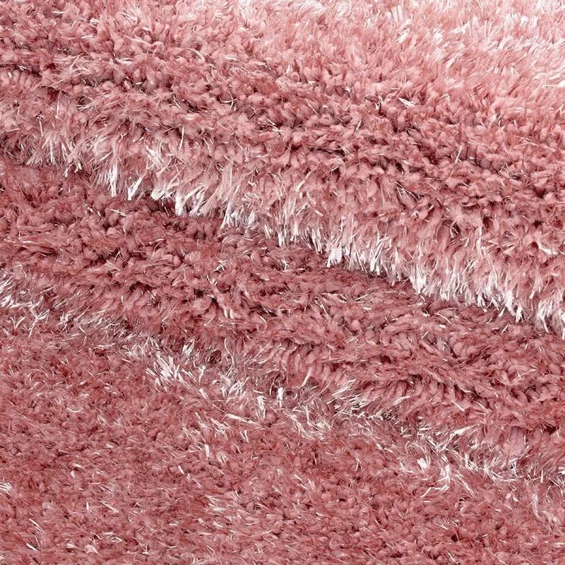 Hochflor Teppich - Blushy Rosa