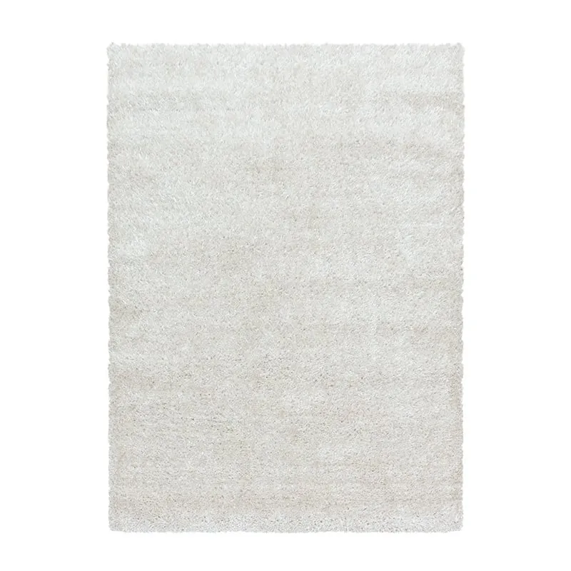 Hochflor Teppich - Blushy Creme Weiß