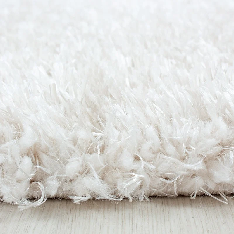 Hochflor Teppich - Blushy Creme Weiß