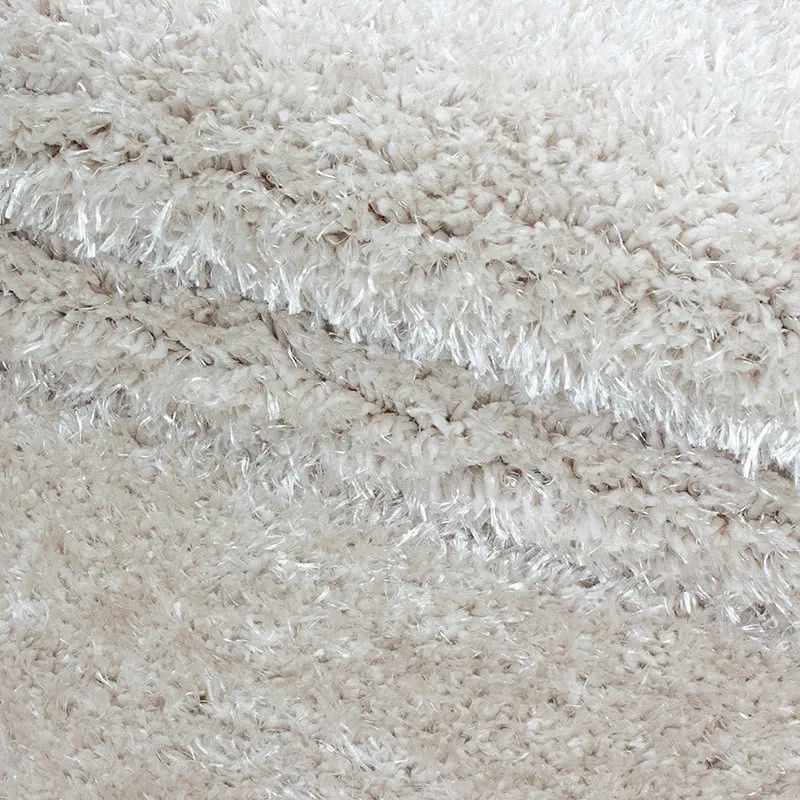 Hochflor Teppich - Blushy Creme Weiß