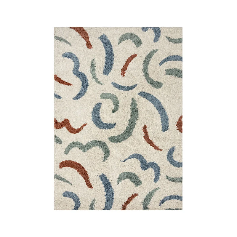 Hochflor Teppich - Alano Squiggle Bunt